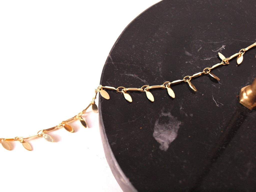 Bracelet or fin - chaîne maille navettes lisses - bracelet femme - superposition bracelets - bracelet bohème - saint valentin