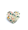 Broche terrazzo cœur en liège et cuir - cadeau fête des mères - cadeau maîtresse - cadeau pour elle - cadeau femme - broche originale