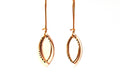 Boucles d'oreilles cuir blanc et or - boucles d'oreilles mariage  - boucles d'oreilles discrètes - cadeau femme  modèle EMMA