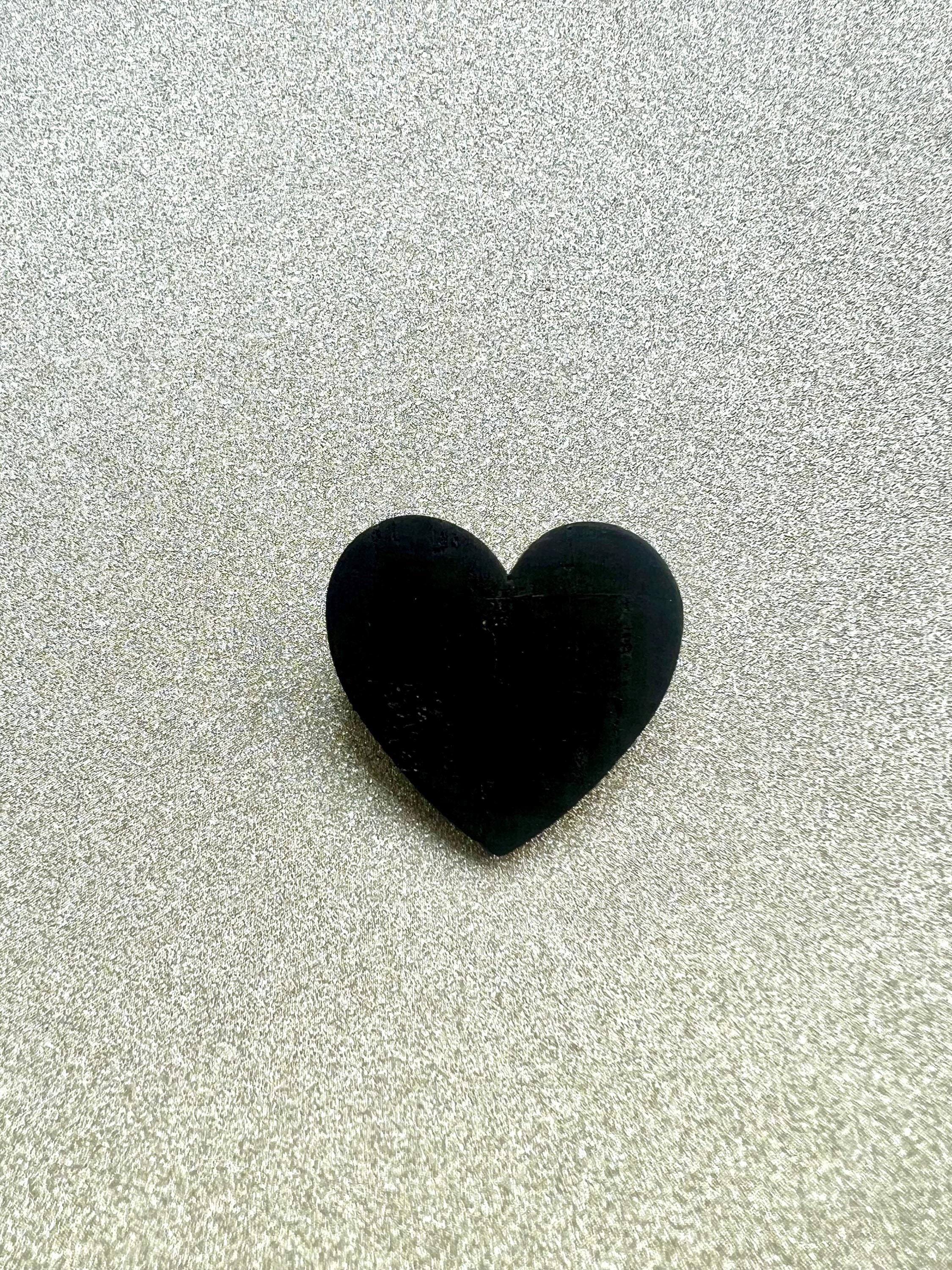 Broche cœur noir en liège - cadeau fête des mères - cadeau maîtresse - cadeau pour elle - cadeau femme  broche originale