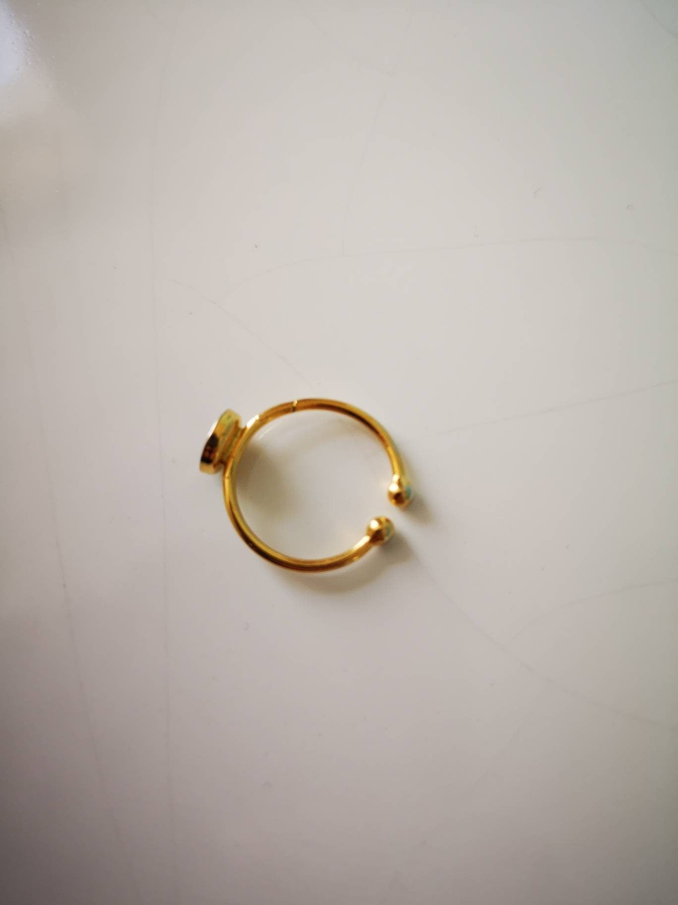 Bague femme dorée à l'or fin et cuir zébré noir blanc et doré - bague fine ajustable réglable - cadeau pour elle