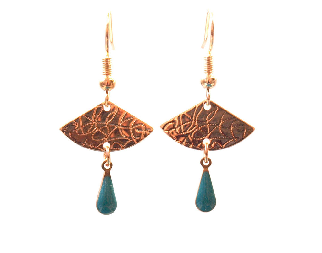 Boucles d'oreilles dorée jaune moutarde et or - petites boucles d'oreilles discrètes dorées - modèle EVA