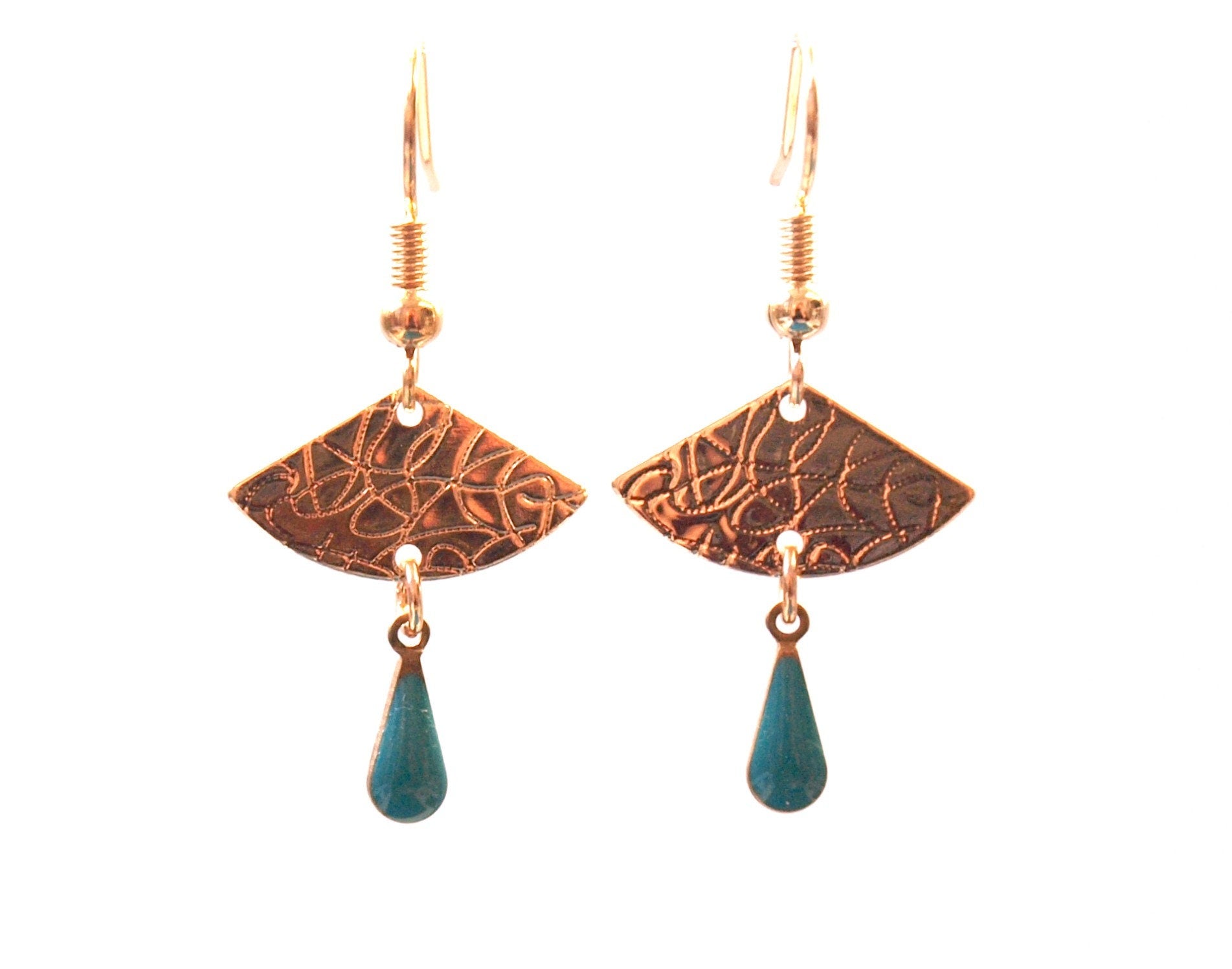 Boucles d'oreilles dorée jaune moutarde et or - petites boucles d'oreilles discrètes dorées - modèle EVA
