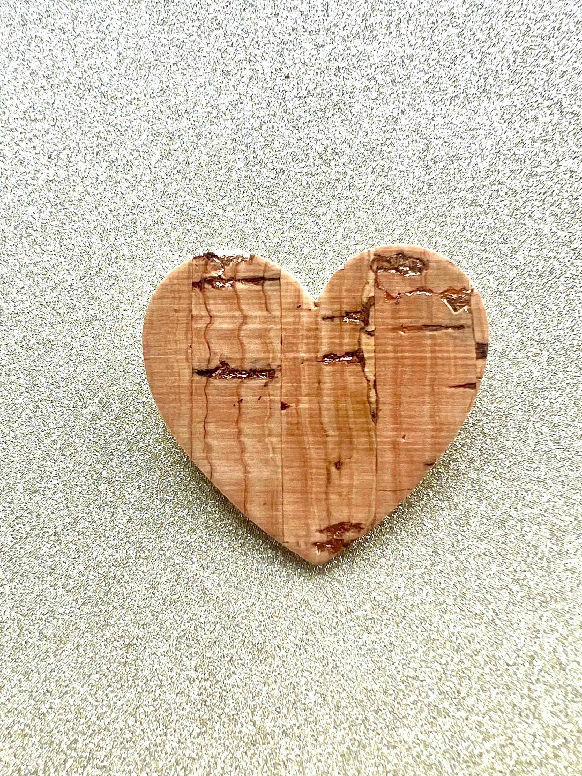 Broche cœur en liège - cadeau fête des mères  cadeau maîtresse - cadeau pour elle - cadeau femme  broche originale