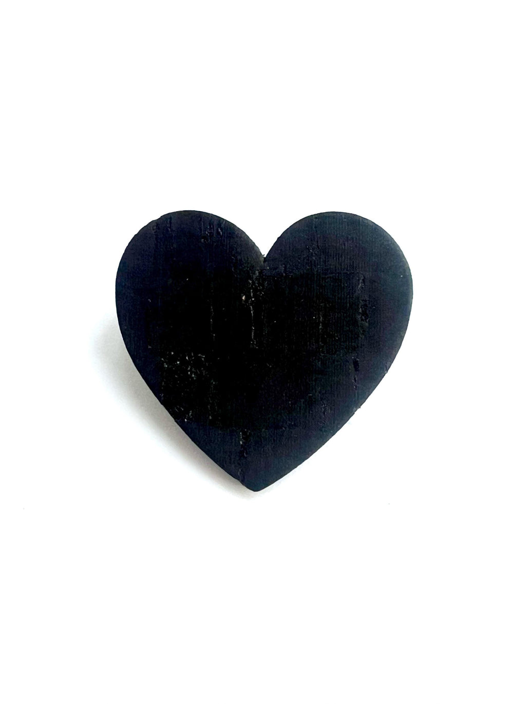 Broche cœur noir en liège - cadeau fête des mères - cadeau maîtresse - cadeau pour elle - cadeau femme  broche originale