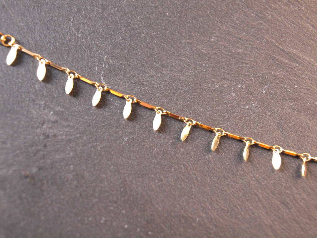 Bracelet or fin - chaîne maille navettes lisses - bracelet femme - superposition bracelets - bracelet bohème - saint valentin