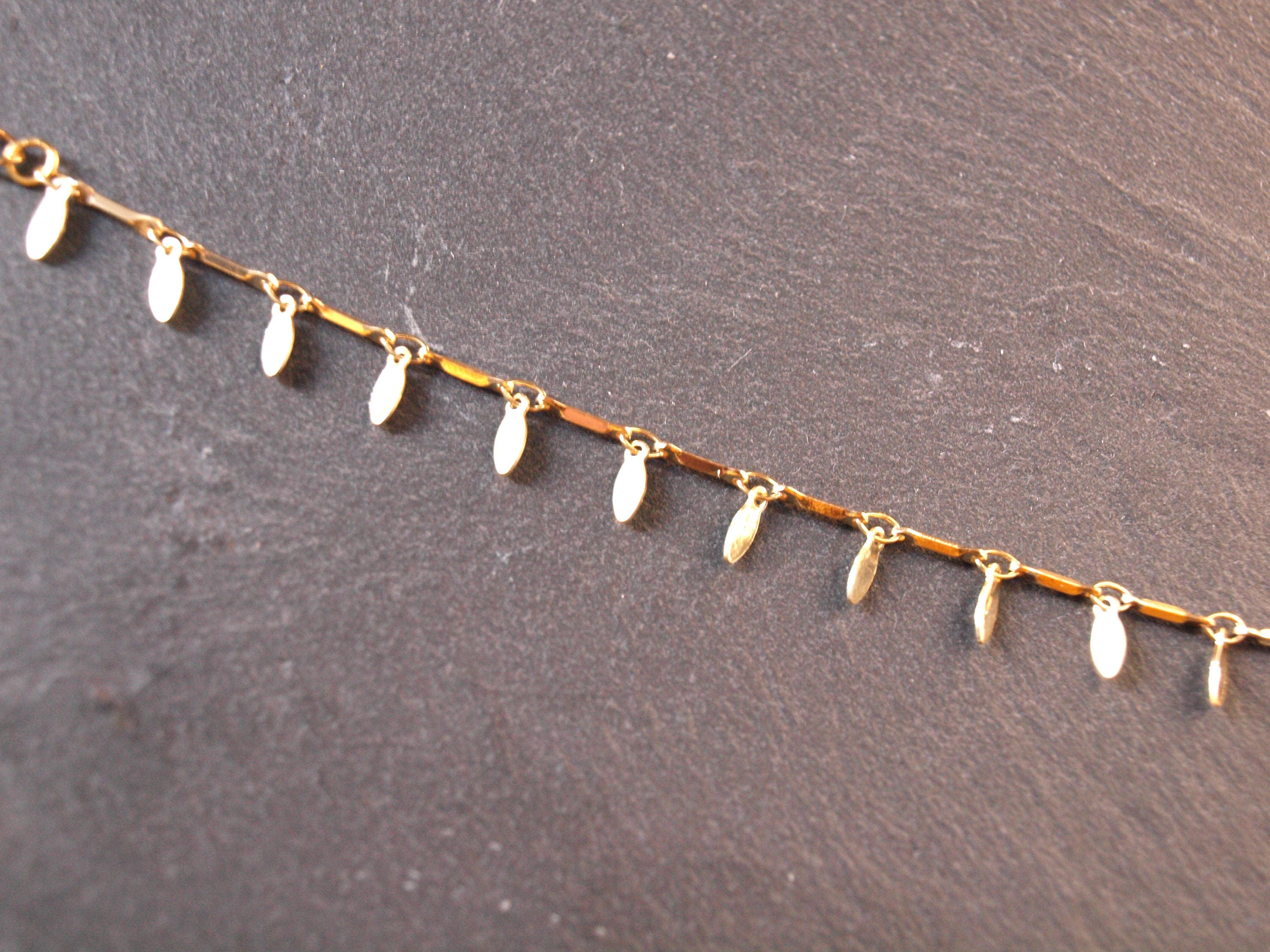 Bracelet or fin - chaîne maille navettes lisses - bracelet femme - superposition bracelets - bracelet bohème - saint valentin