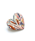 Broche cœur motif fleurs sauvages en liège - cadeau fête des mères  cadeau maîtresse - cadeau pour elle - cadeau femme  broche originale